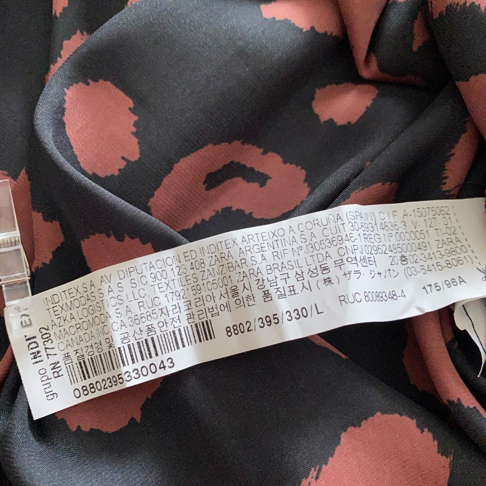 NWT Zara Printed Shirt Dress in Large - Picture 10 of 15